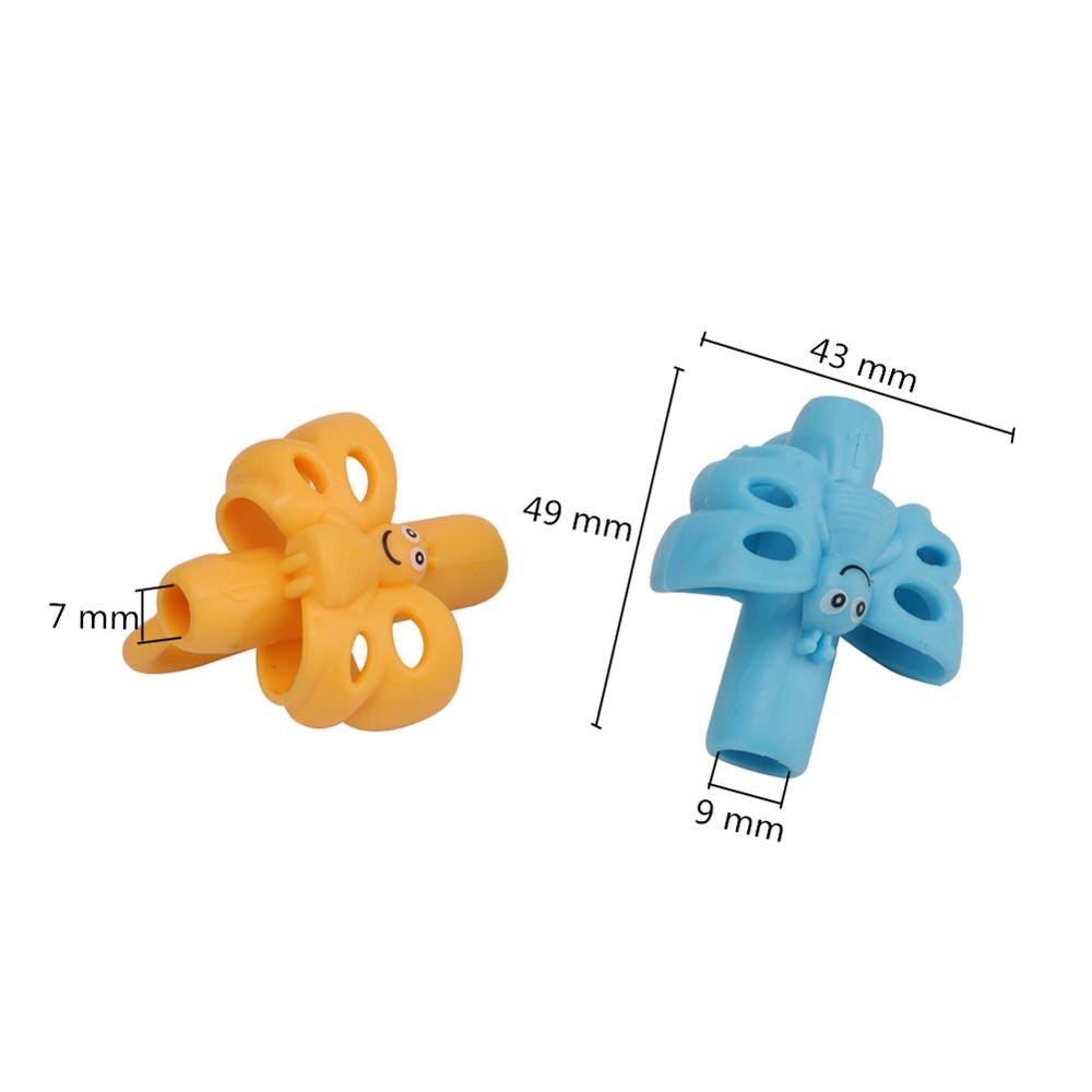 Stylo correcteur de Posture pour enfants, 2 pièces, support de stylo d'écriture bleu jaune en option, dispositif d'aide à la Correction de la Posture pour étudiants