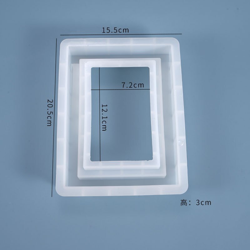 Diy krystal epoxy skimmel fotoramme rektangulær silikone skimmel pendul bord dekoration fotoramme håndlavet gør hjemmet ornament: Default Title