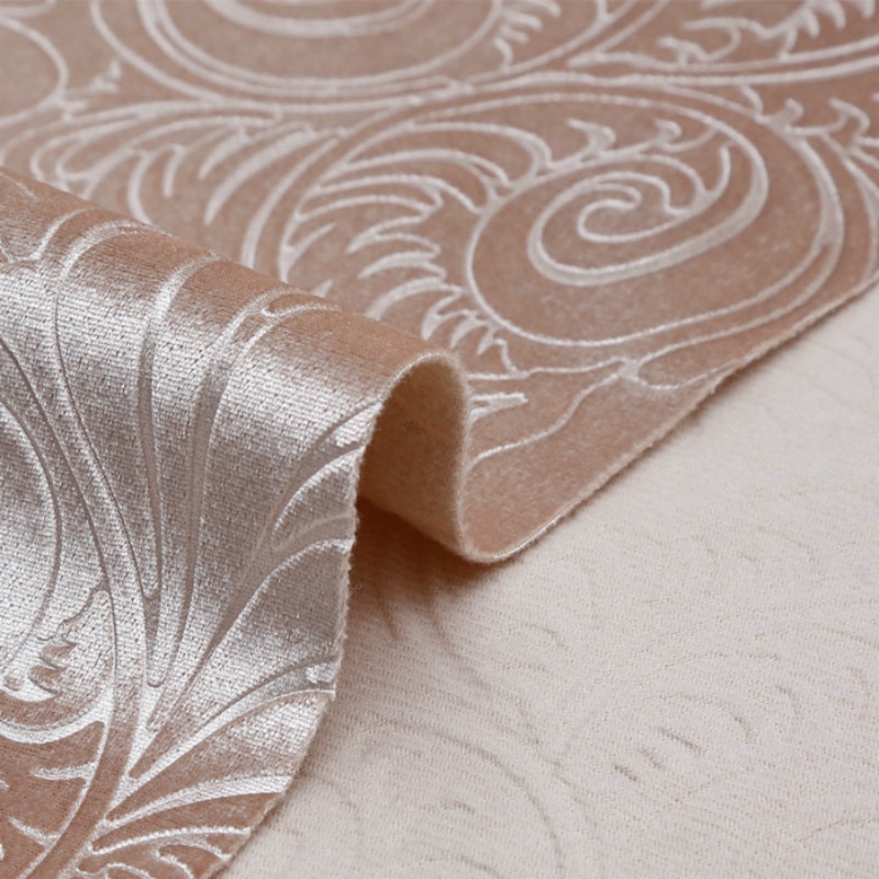 145cm Wide Embossed Golden Upholstery Velvet Fabric For Sofa Burnout Velvet Cloth Curtains Purple Grey Red by the Meter