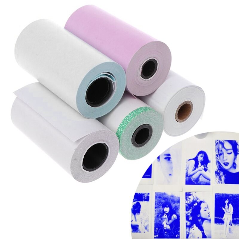 Photo Paper Mini Printable Sticker Roll Thermal Printers Clear Printing Smudge-Proof Portable