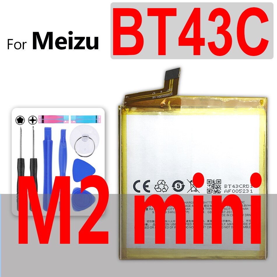 Batería Para Meizu M3 M5 M6 Note 5, BT61 L681H L681Q L681M M681H M681Q M681M, para Meizu M1 M2 M3 M3S M5S M5C mini: BT43C