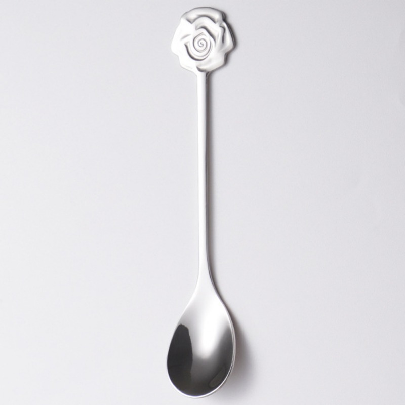 Tea Coffee Mixing Spoon Gold Spoon Long Handle Dessert Stainless Steel Vintage Teaspoons Drink Tableware Unique Shape: A