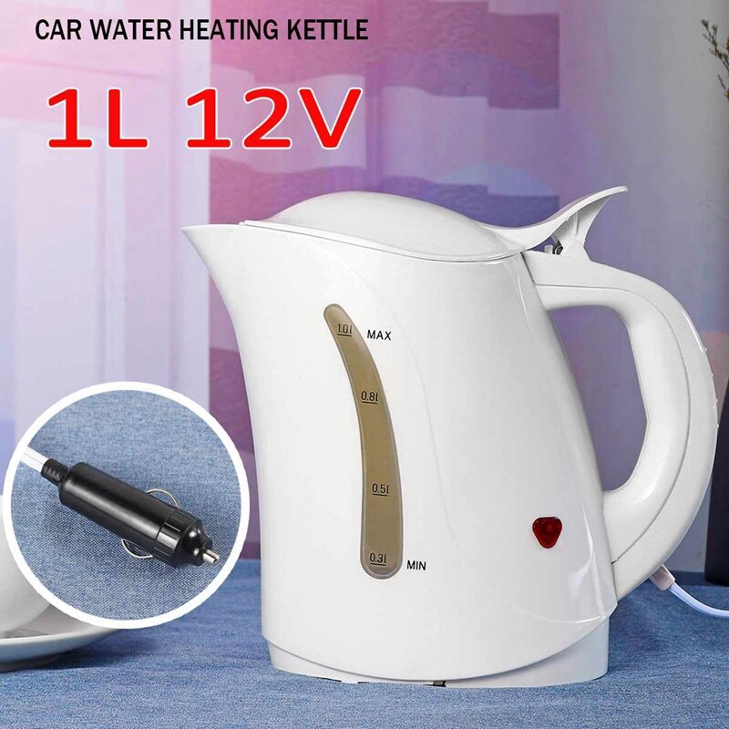 1000ml 12v bil vannkoker bærbar reise vannvarmer bil kaffekopp for biler, skip, campingvogner