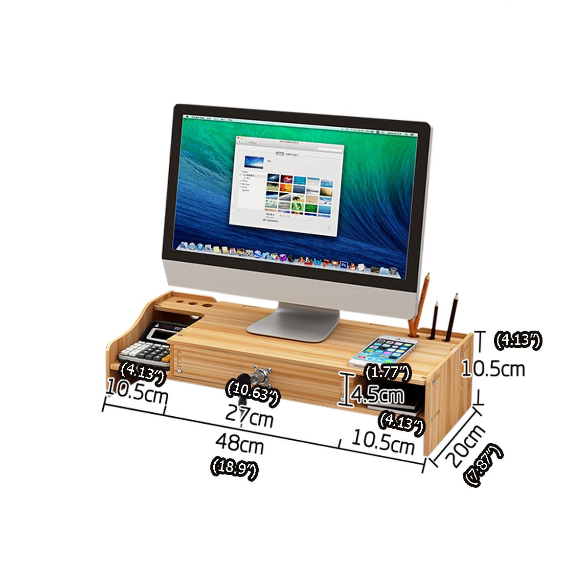 Półka stojak na laptopa uchwyt na drewno monitor biurkowy stojak na ekran komputera półka na półkę cokół mocna podstawka robić laptopa uchwyt biurkowy