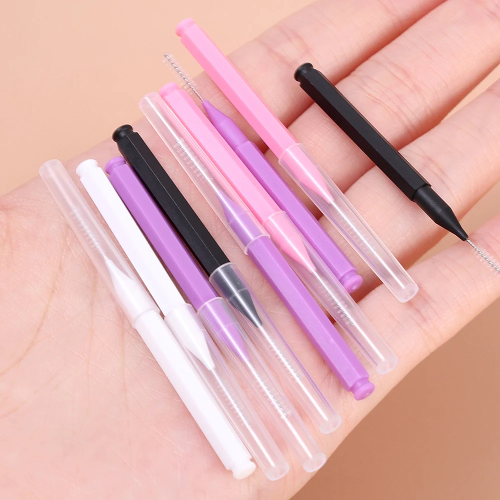 10-100 Stuks Mini Wenkbrauw Borstel Brow Lifting Brush Wegwerp Brow Lifting Brush Micro Buigbare Wimper Brow Applicator Make-Up tool