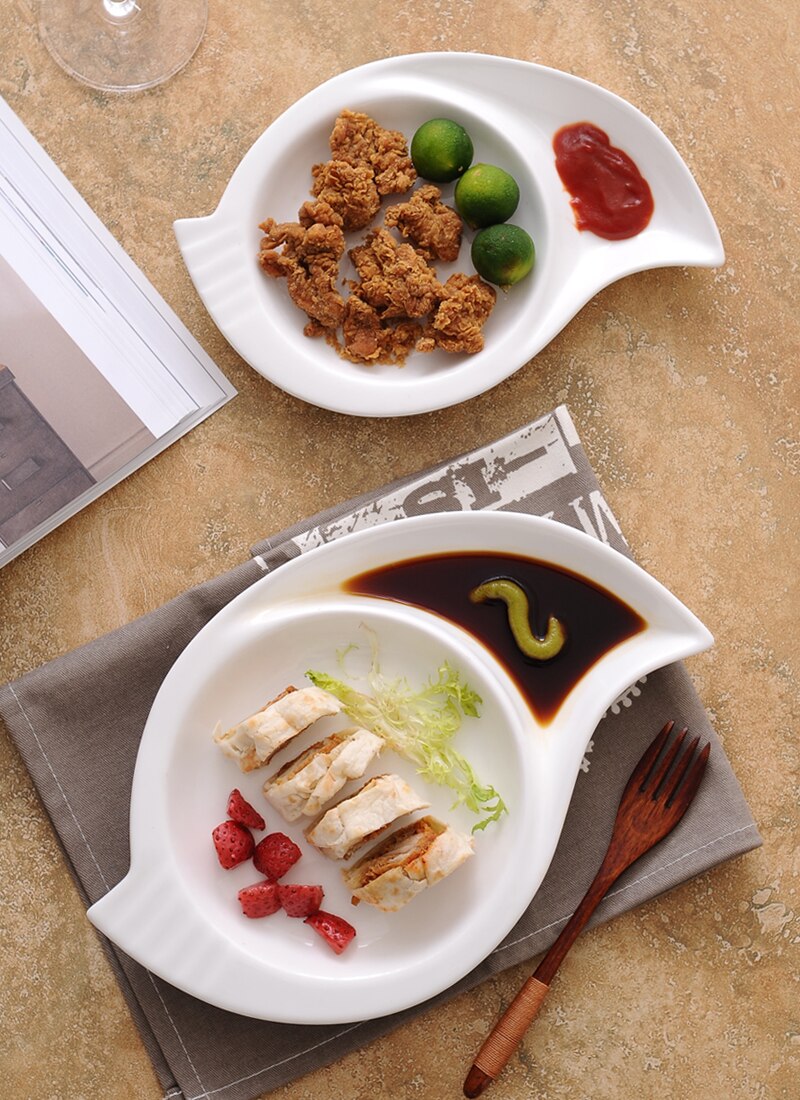 Bone china Dim sum plate lovely ceramic steak plate dumpling snack plate Western plate dish dish tableware salad plate