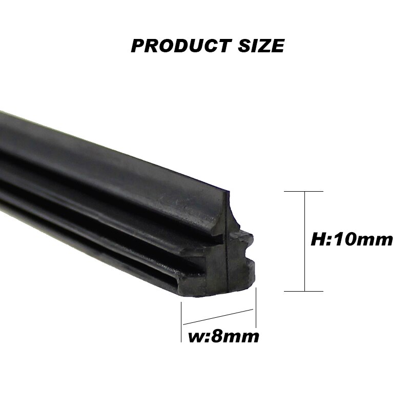 1pcs Windshield Car Wiper Blade Windscreen Insert Rubber Strip (Refill) 8mm Soft 14"16"17"18"19"20"21"22"24"26"28" Accessories