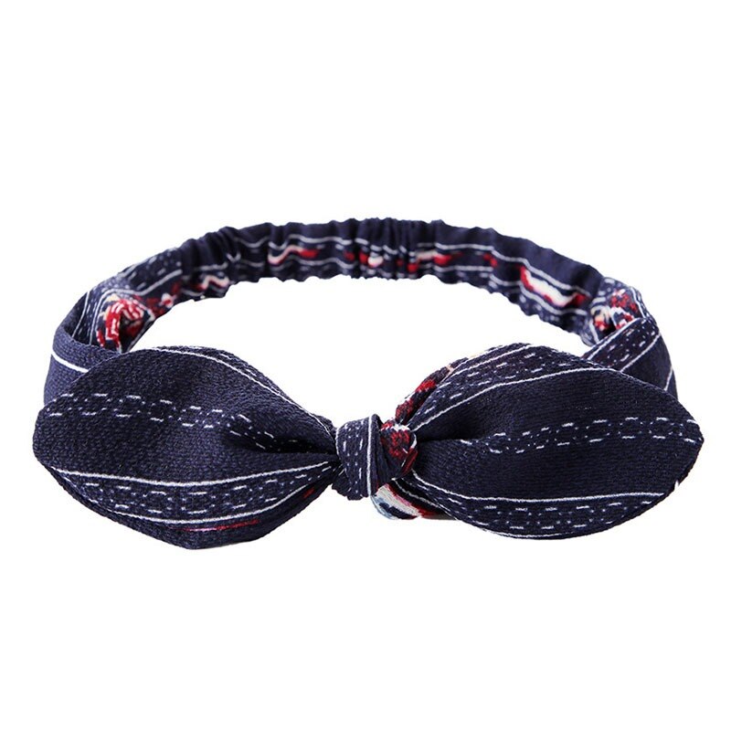 Bohemian Girls Hairband Hair Accessories Print Headbands Vintage Women Headband Cross Top Knot Elastic Hairband Soft Bandanas: Color-10