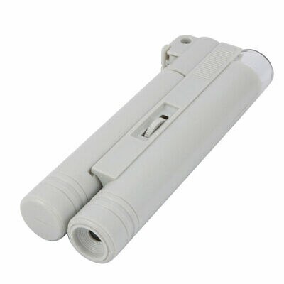 Handheld LED Light Double Tube Scale Microscope 150X Magnifier Loupe