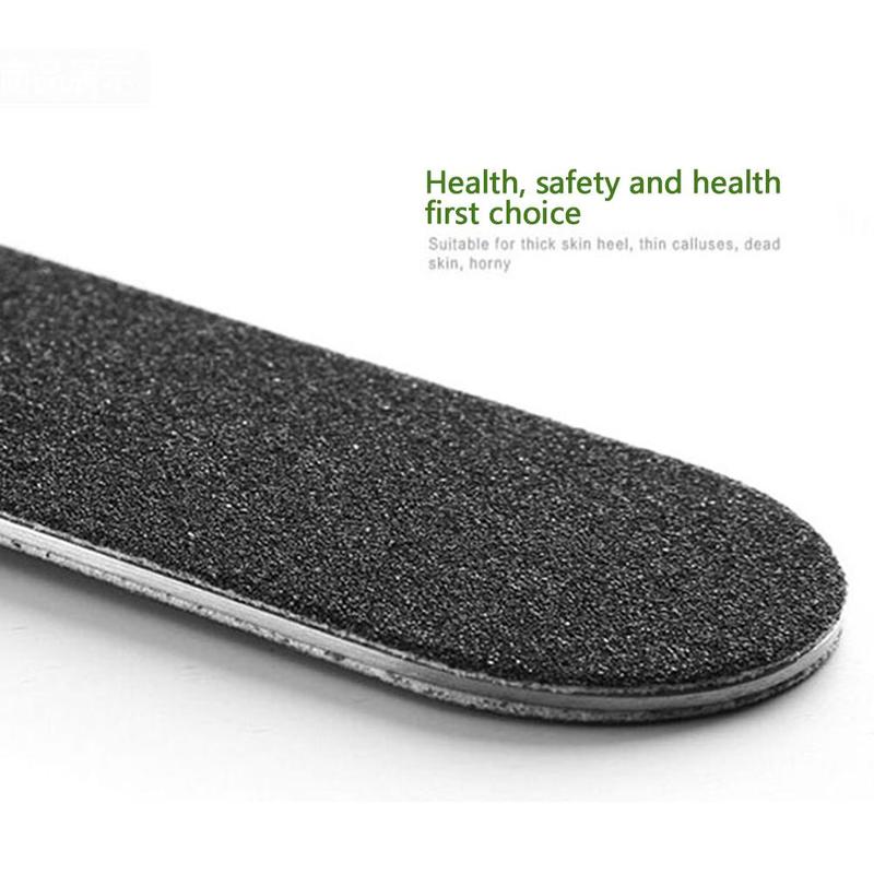 1Pc Stalen Dubbele Kant Voet Bestand Met 10Pcs Schuren Papers Raspende Eelt Dead Skin Remover Pedicure Voetverzorging tool