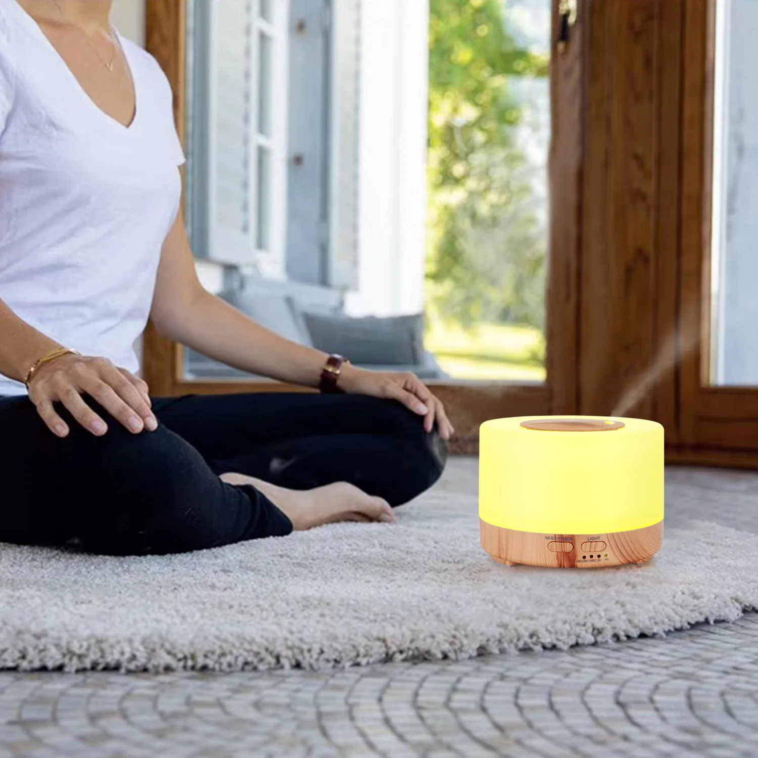 Tuya Smart Humidifier with Colorgul LED Light WiFi Aroma Diffuser Timer Wireless Control Work with Alexa Google Home Compatible