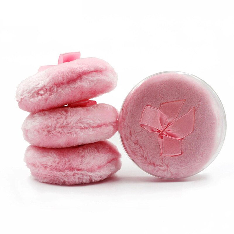 1Pc Cute Powder Puffs Fluffy Plush Comfortable Dusting Soft Blending Body Puff For Foundation Beauty Makeup Pink