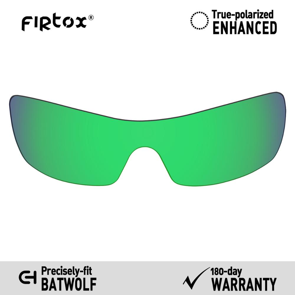 Firtox verdadeiro uv400 lentes polarizadas substituição para-óculos de sol oakley batwolf oo9101 (lente compatível apenas)-várias cores: Green-Polarized