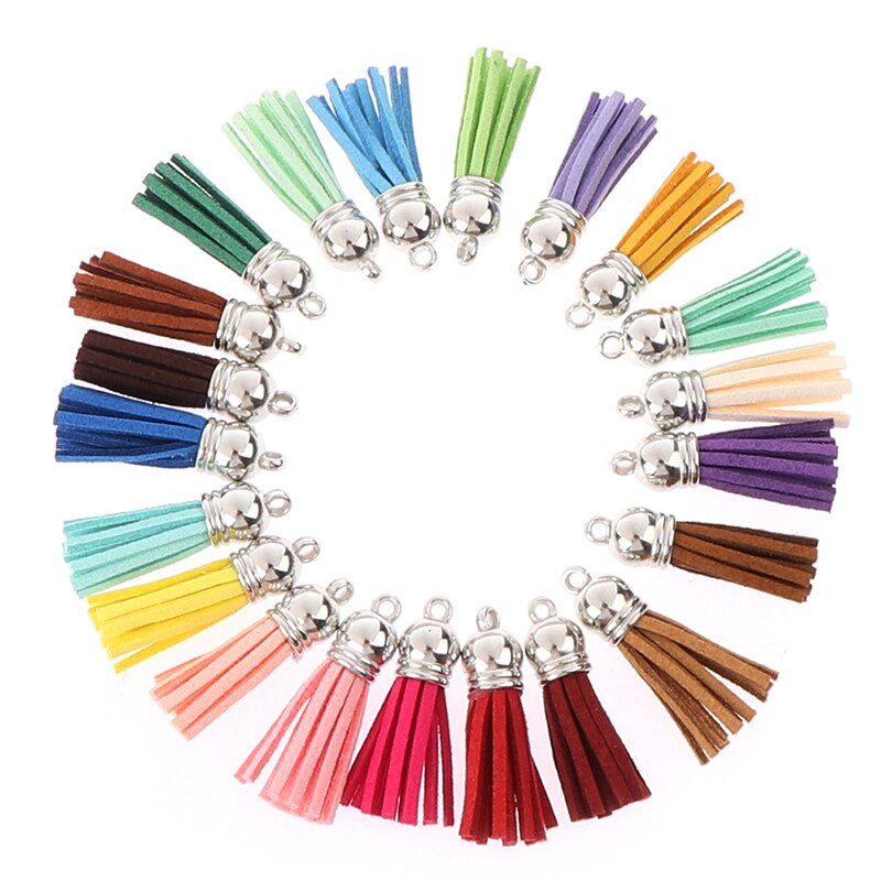 Gland en cuir pour porte-clés téléphone portable sangles bijoux frange en daim