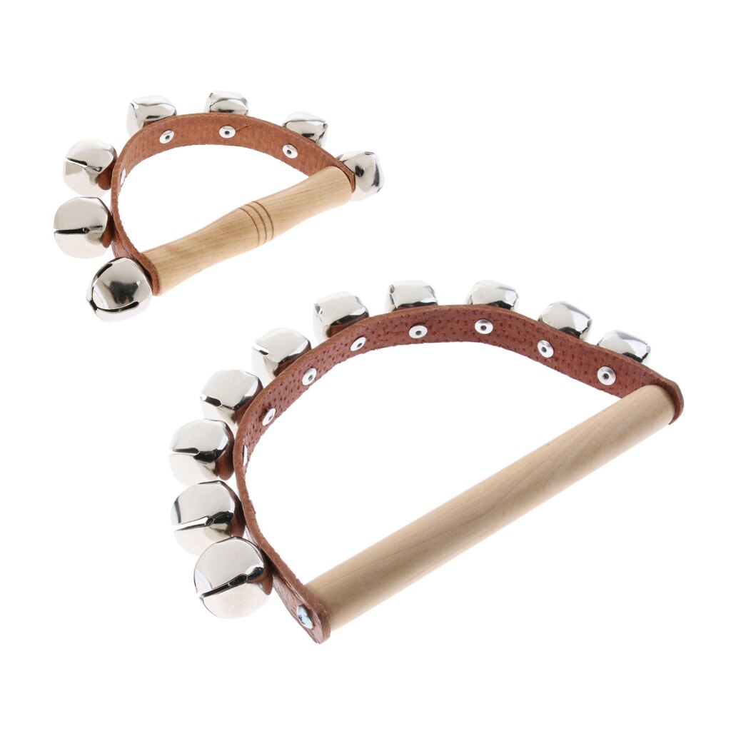 Jingle Sleigh Bells Shaker Hand Mounted Rhythm Percussion Instrument For Kid