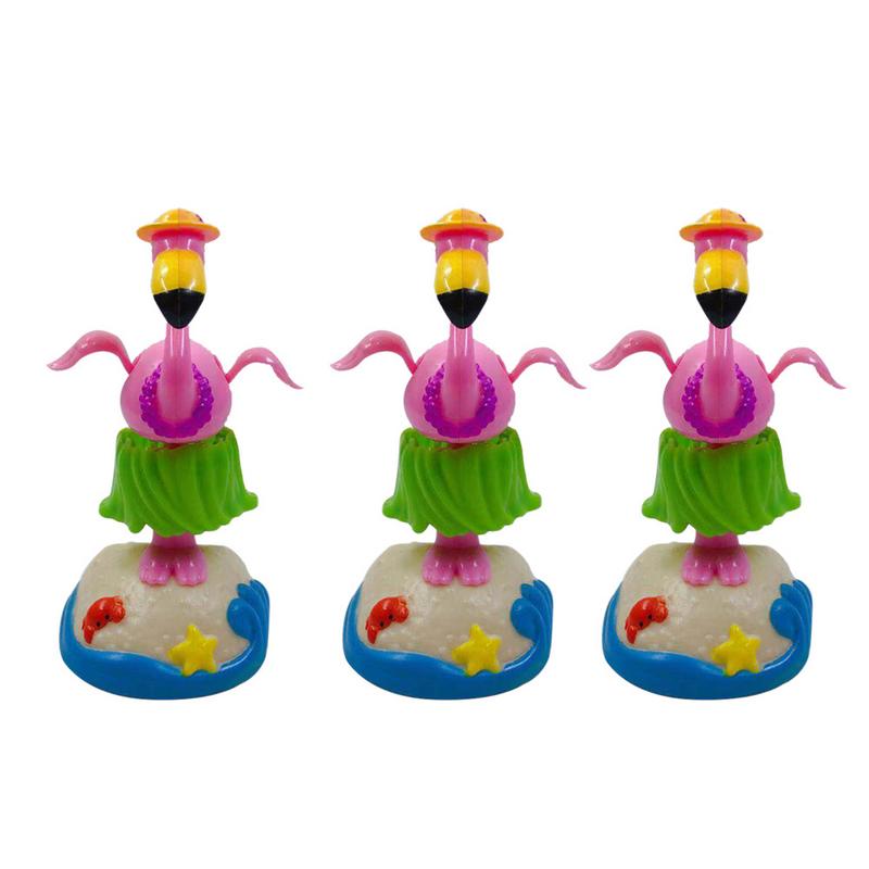 Funny Kids Dansen Dier Flamingo Danser Auto Decor Zonne-energie Innovatieve Zonne-energie Auto Decoratie