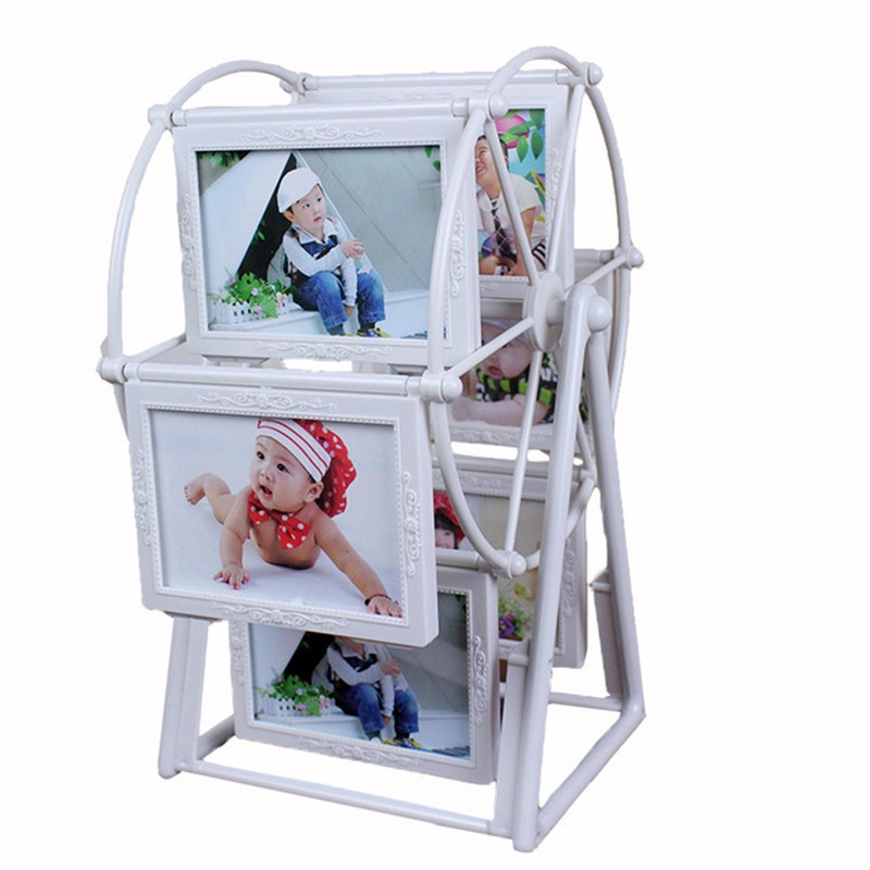 5 " 360- graders roterende pariserhjul fotoramme 5 tommer europæisk retro børnefotostudie vindmøllefotoramme