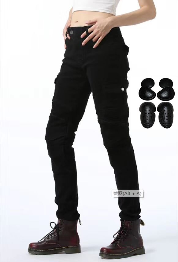 Komine same dżinsy motocyklowe jeżdżące na drogach dżinsy terenowe spodnie sportowe spodnie motocyklowe spodnie ochronne dla kobiet: black B / 25