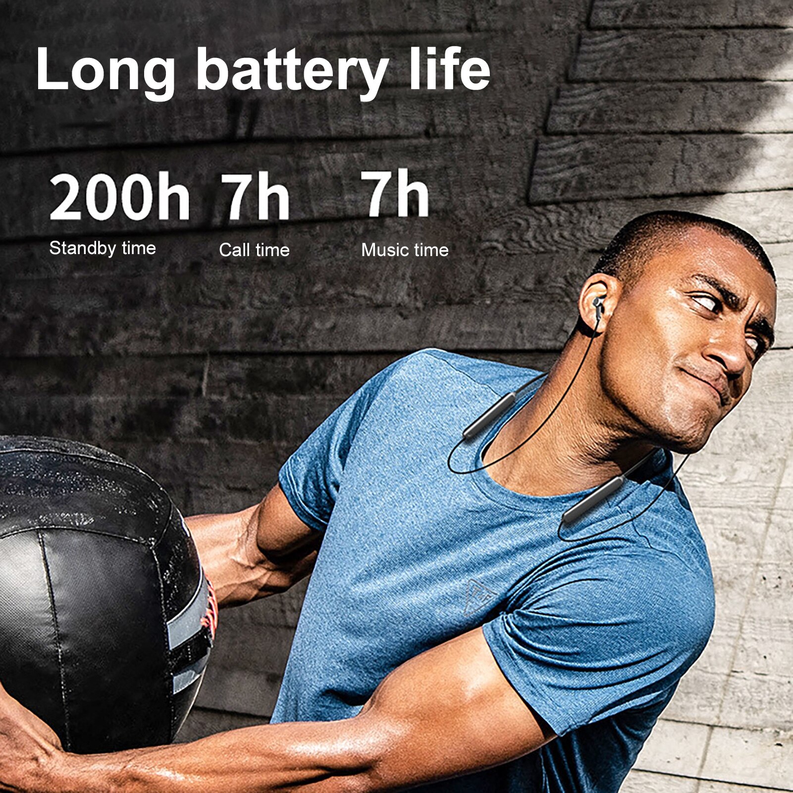 B12/14/15 Draadloze Bluetooth 5.0 Sport Headset Hals Semi-In-Ear Oordopjes Licht Nekband Met Actieve noise Cancelling Microfoon