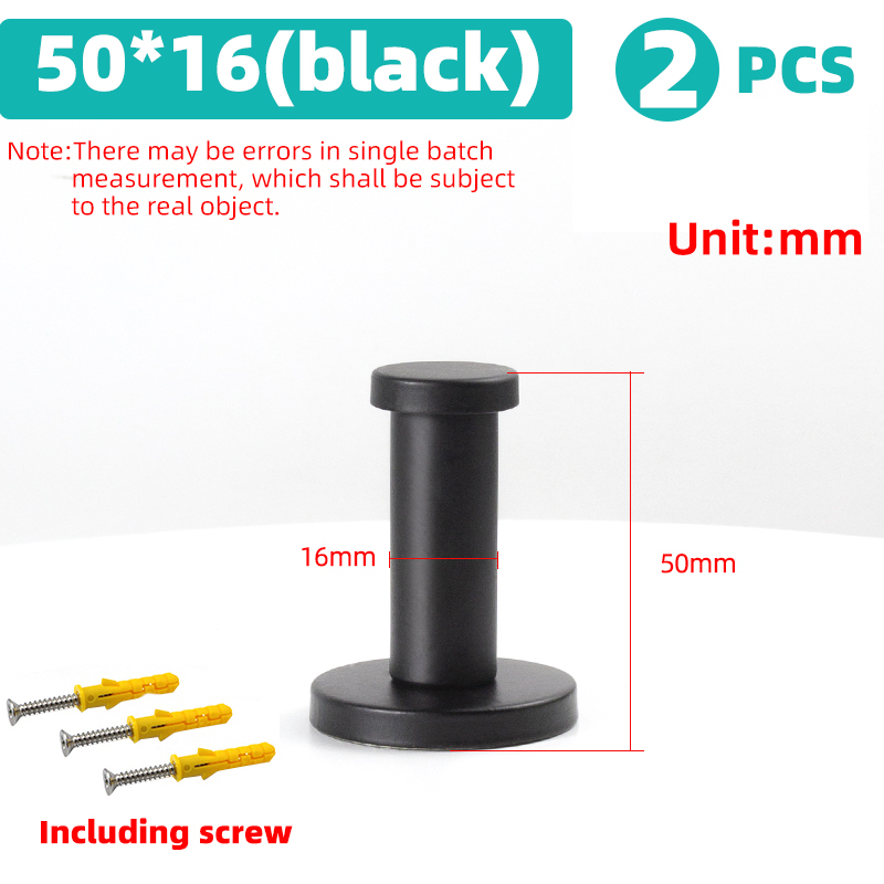 Robe Haak Muur Haak Handdoek Haak Voor Badkamer Rvs Kapstok Roestvrij Haak Hanger Voor Keuken Hardware: 50-16(black)