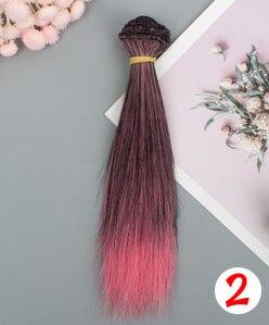 1pcs 15*100cm Doll Accessories Straight Synthetic Fiber Wig Hair For Doll Wigs High-temperature Wire: 2