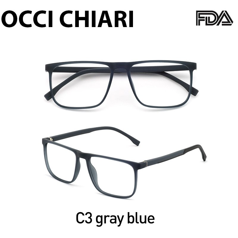 Occi chiari  tr90 menn blålys reseptbelagte briller årgang nærsynthet briller optisk brilleinnfatning oculos liten størrelse  oc7100: C3 gråblå