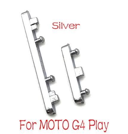 Botones de volumen para Motorola Moto G4 G6 G7 Play Plus, piezas de carcasa, Power One Vision One Action, novedad: G4 Play Sliver
