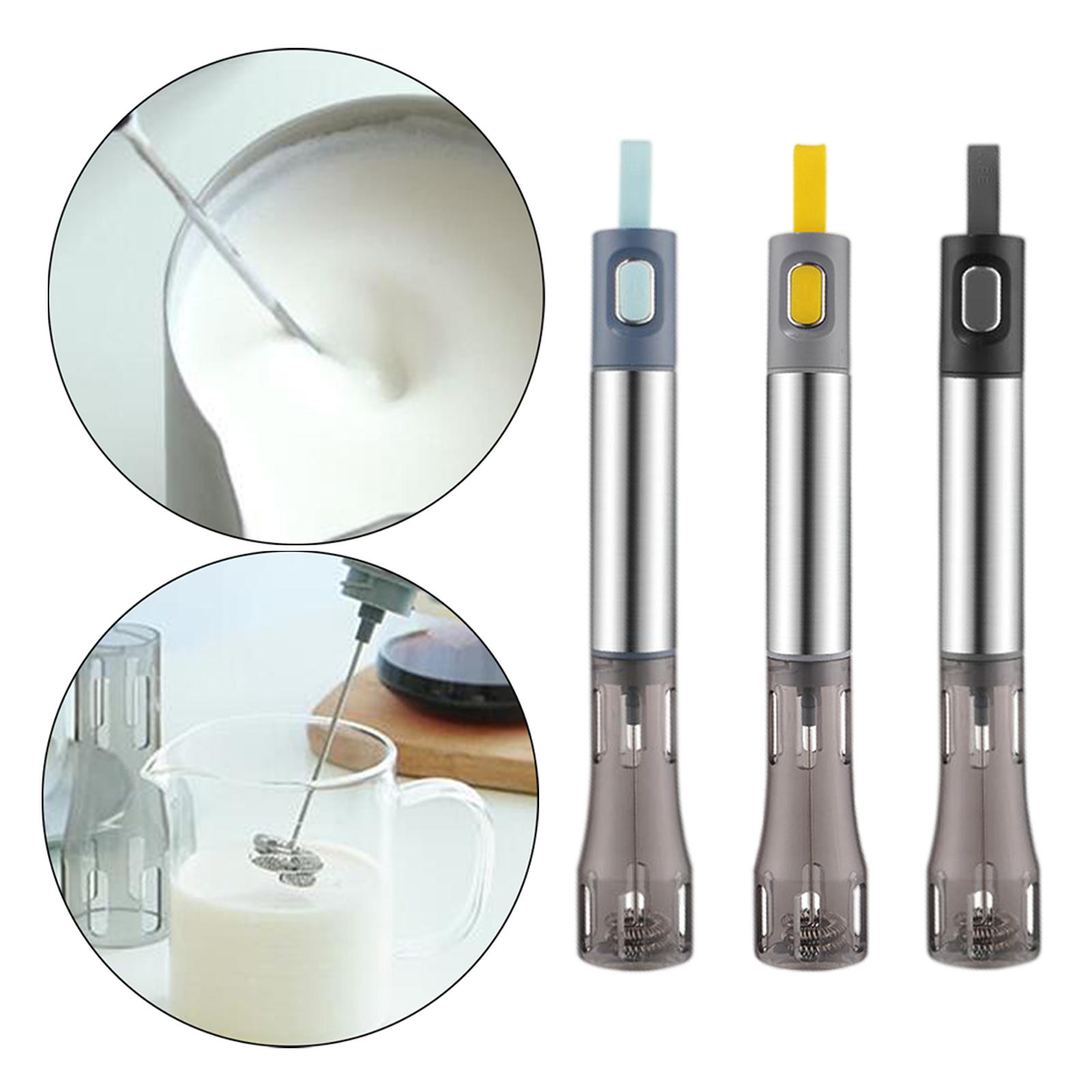 Espumador de leche portátil de acero inoxidable para café, Eggbeater, máquina de espuma para leche Matcha, capuchino, Chocolate