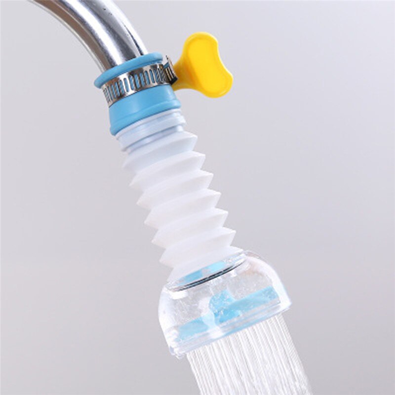 Faucet Filter Multifunctional Household Retractable Tap Water Filter Tool Kitchen Bathroom Faucet Accessories: blue