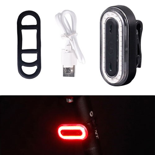 Newboler 120 Lumens Usb Oplaadbare Fiets Achterlicht Fietsen Led Achterlicht Mtb Racefiets Achterlicht Terug Lamp Voor Fiets: WHITE