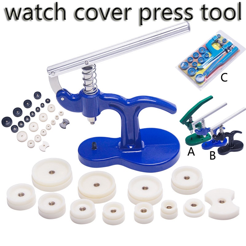 Watch Case Press Tool Fitting Dies Back Cover Remover Closer Watch Pressing Machine Capper Watchmaker Repair Kit Tools
