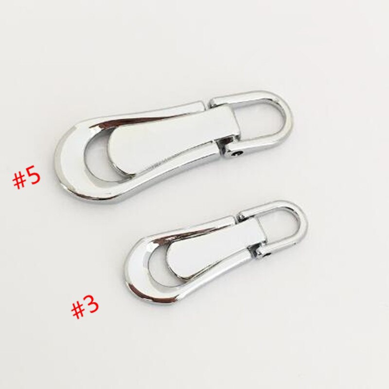 5 Pcs Hoogwaardige Rits Fixer Reparatie Pull Tab Instant Kit Zakken Rits Hoofdhuid Bag Pull Hoofd Vervanging Accessoires HYZ9243: Silver(3)