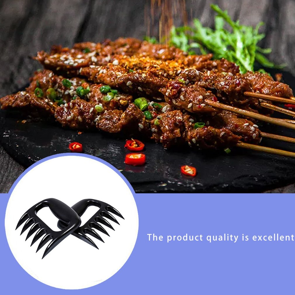 Food Grade Bear Claw Meat Shredder Barbecue Fork Portable Meat Separator Sharp High Temperature Meat Shredder