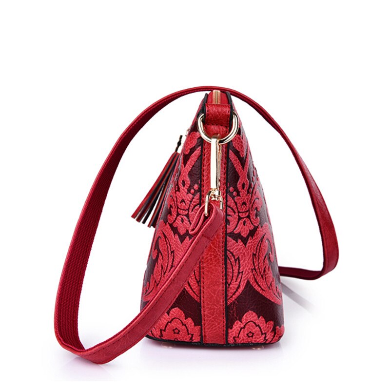 Bloemen chinese stijl sac a main femme schelp tas vrouwen messenger crossbody schoudertassen voor vrouwen pu leer bolsa feminina