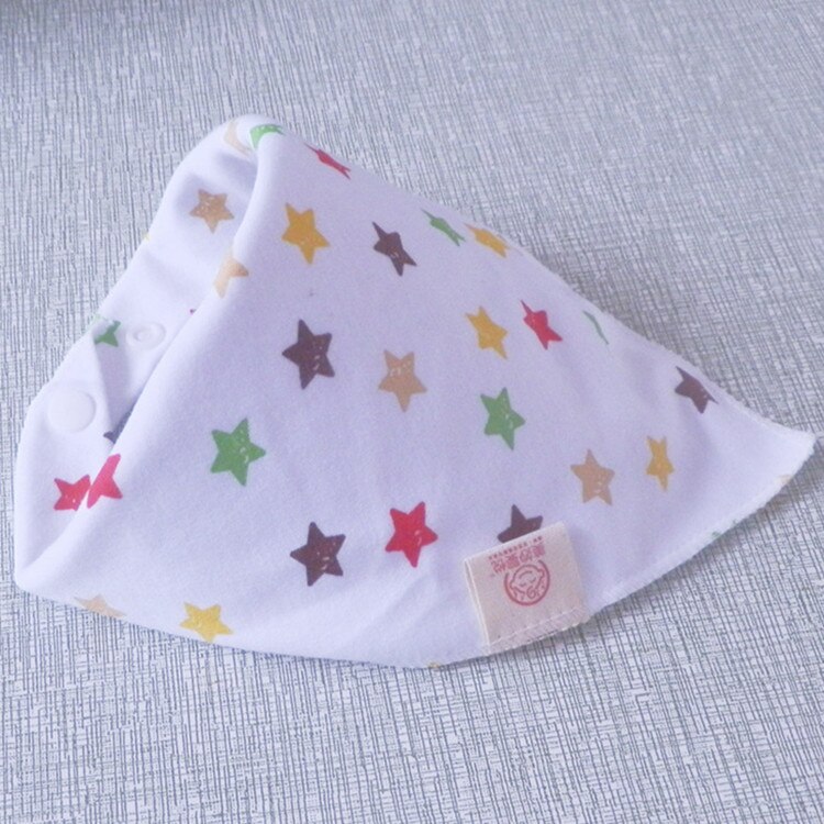 Bomuld baby hagesmæk kærlighed hjerte tørklæde sød ugle børn krave børn drenge piger halsvarmere tørklæder 3pc pr sæt trekant hagesmække: Stjerne hagesmæk