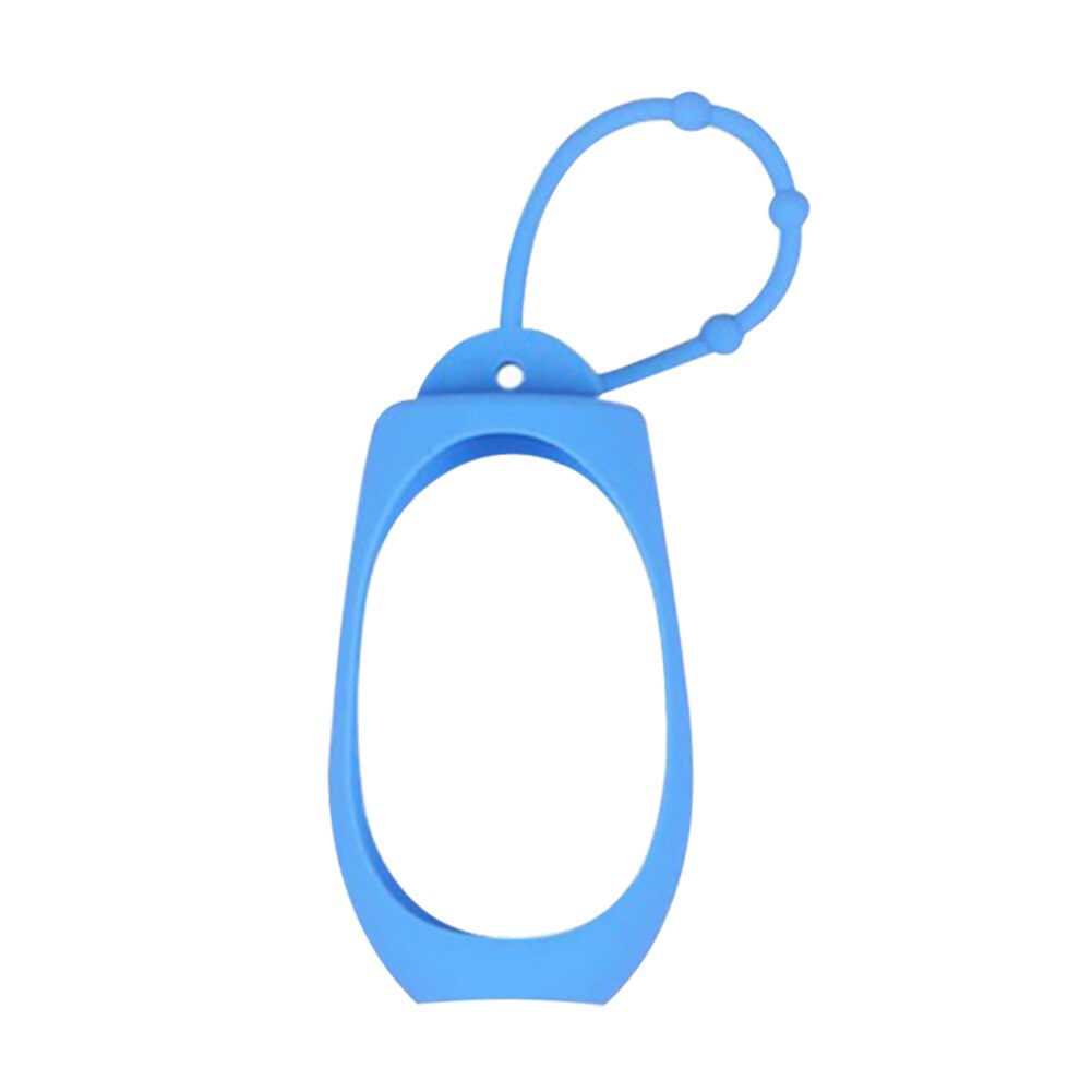 50ml Silicone Hand Sanitizer Protection Cover Anti-bacterial Portable Hand Sanitizer Bottle Accessories: Blue