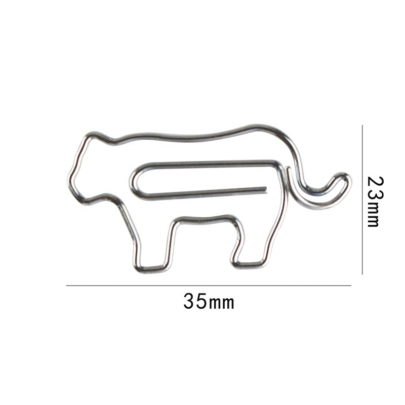 Shape Paper Clip animal Pin leopard Shape PaperClip Silver Paper Clips Papeleria Office Accessories Paperclips Clips Para Papel