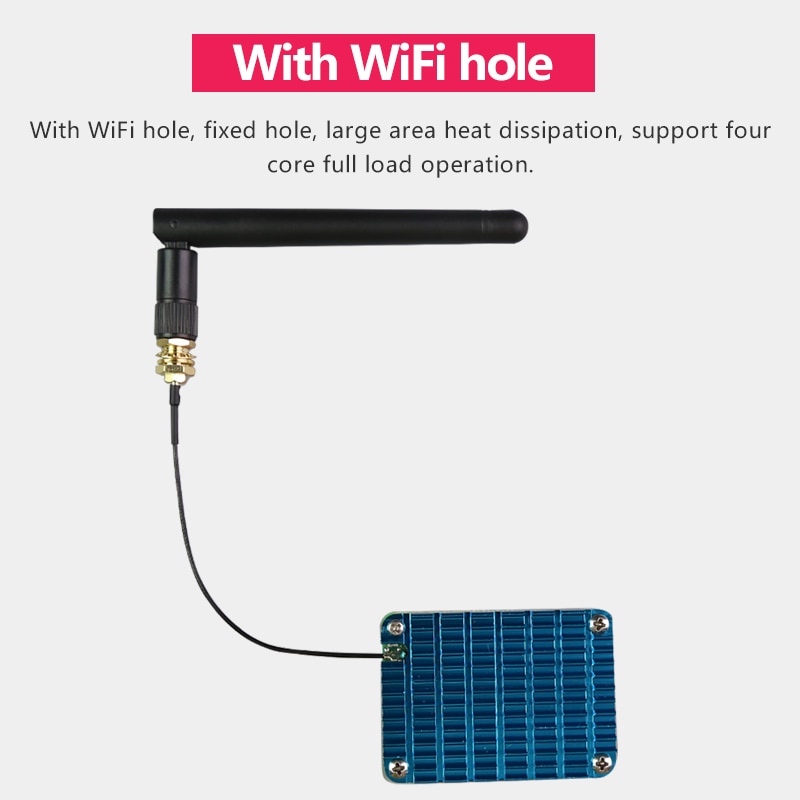 Raspberry pi calcula o módulo 4 cm4 refrigerador do dissipador de calor wifi 40*55mm