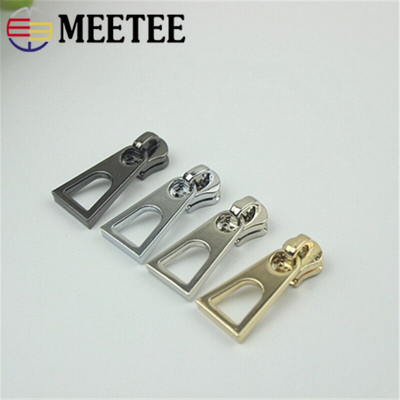 Meetee 20pcs 5# Silder for Metal Zipper Auto Lock Zips Head Zippers Repair Kits DIY Luggage Hardware Slider Accessories ZT030