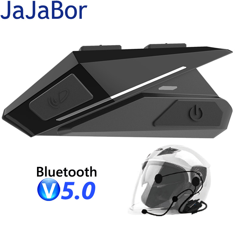 JaJaBor cuffia per casco moto impermeabile Wireless Bluetooth 5.0 vivavoce Radio FM moto auricolare lettore musicale altoparlante