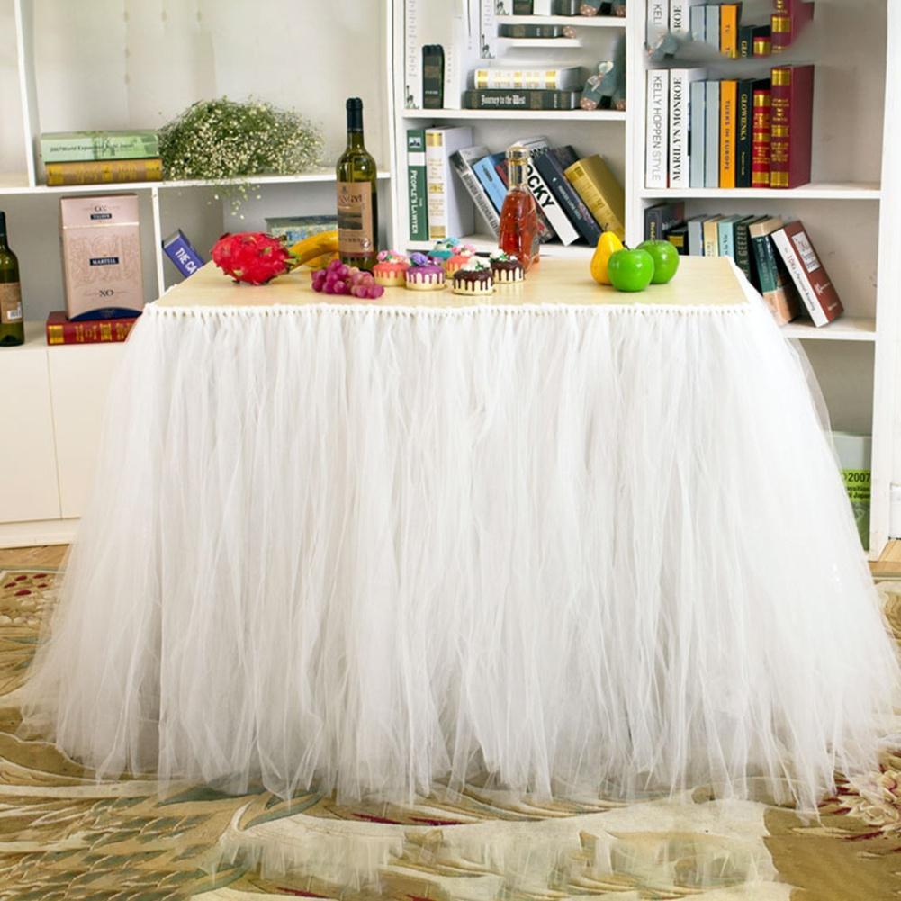 30 Romantische Vele Tule Tutu Tafel Rok Tule Servies Voor Bruiloft Decoratie Baby Shower Party Verjaardag Tafel Rokken Thuis