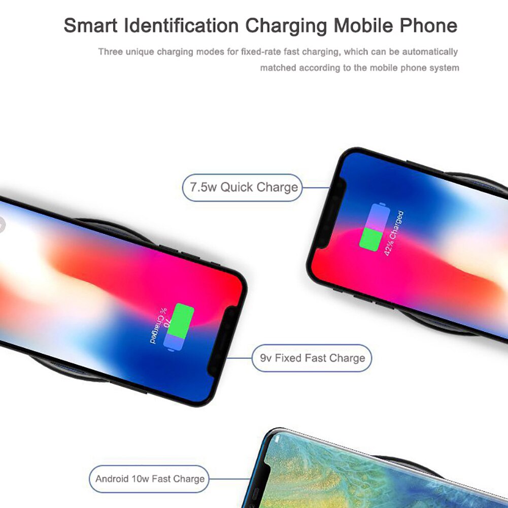 Draadloze snellader voor iphone huawei samsung , 15w snel draadloos oplaadstation universeel