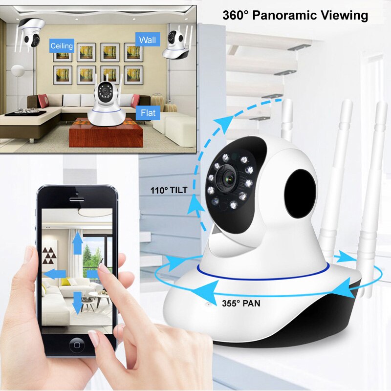 Wifi Camera 1080P Draadloze Baby Home Security Surveillance Indoor Ip Camera 2-Weg Audio Bewegingsdetectie Nachtzicht wi-fi Cam