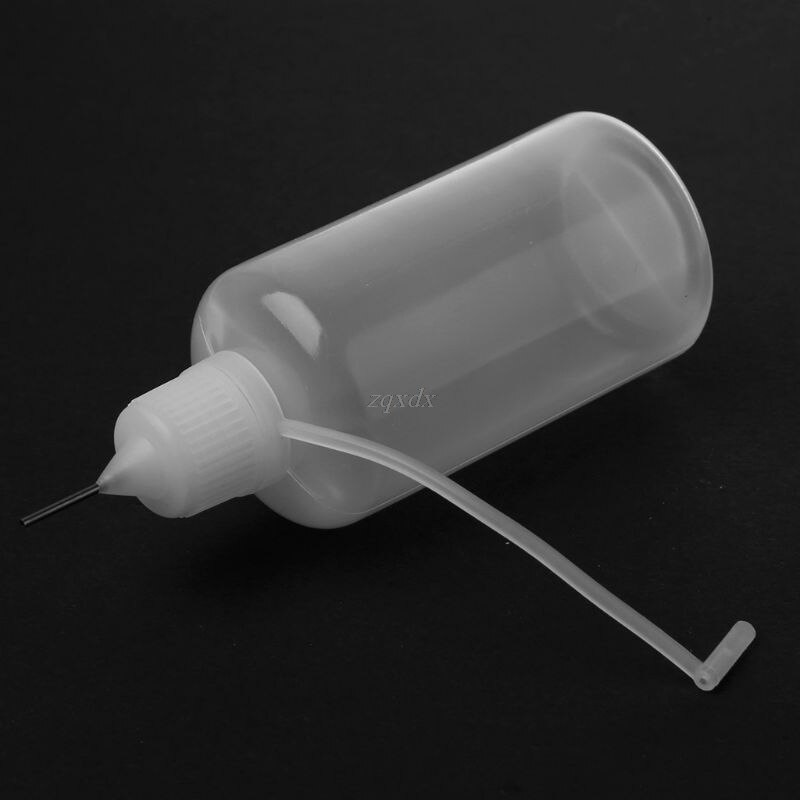 5 X50 ml Empty Plastic Squeeze Liquid Dropper Bottle With Metal Needle