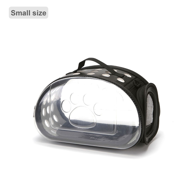 Transparent Pet Cat Dog Carrier Bag Space Capsule Foldable Breathable Pet Travel Bag Outdoor Backpack Travel Carrying Handbag: Black A