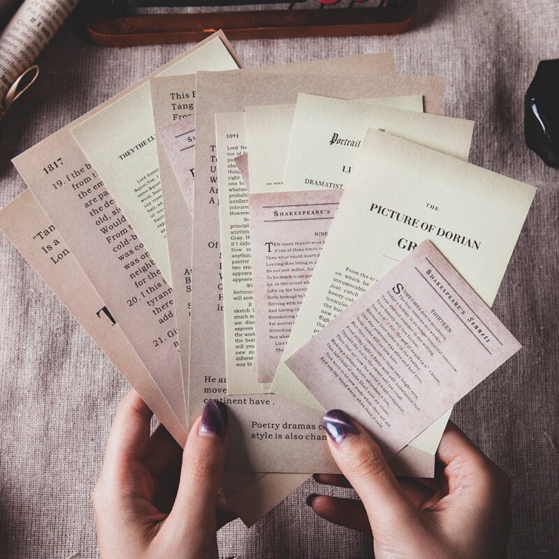 50 stk / mye engelsk gammel boksider materiale papir søppel journalplanlegger scrapbooking årgang dekorativt diy håndverk bakgrunnspapir