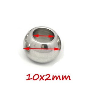 100 Stück 2 mm-12 mm 316L Edelstahlperlen Europäische Kugel Metall Großes See Abstandshalter Perlen für Schmuckherstellung Diy Armbinde Halskette
