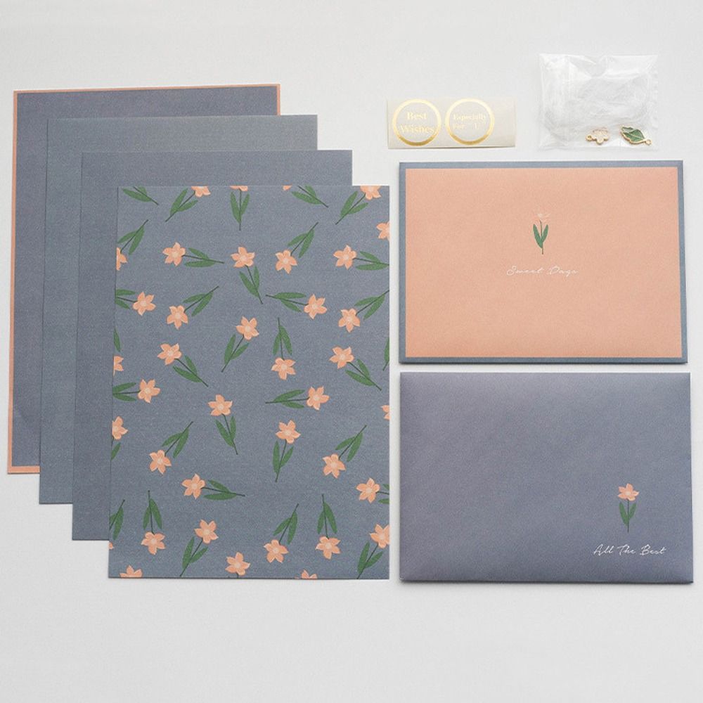 Kartki Podarunkowe Kwiaty Kwiatowe Koperty DIY Pocztówka z Naklejkami Bloki robić Pisania Listów Kartki z Życzeniami Kawaii Papier robić Pisania Listów Zaproszenia Kartki: Czerwony