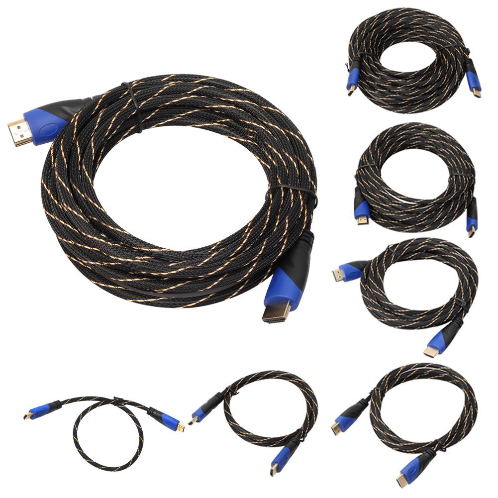 Alloyseed 10 M/15 Meter Gevlochten Hdmi Kabel Vergulde Aansluiting V1.4 Av 1080P Hd 3D Hdmi kabels Voor PS3 Xbox Hdtv