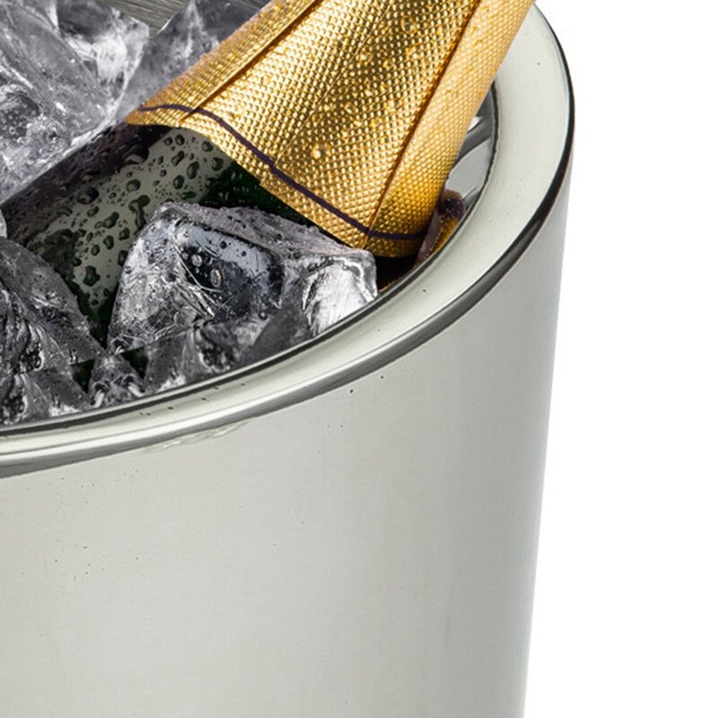 Dubbellaags wijnvat van roestvrij staal, ijsemmer van roestvrij staal houdt de wijn urenlang koud